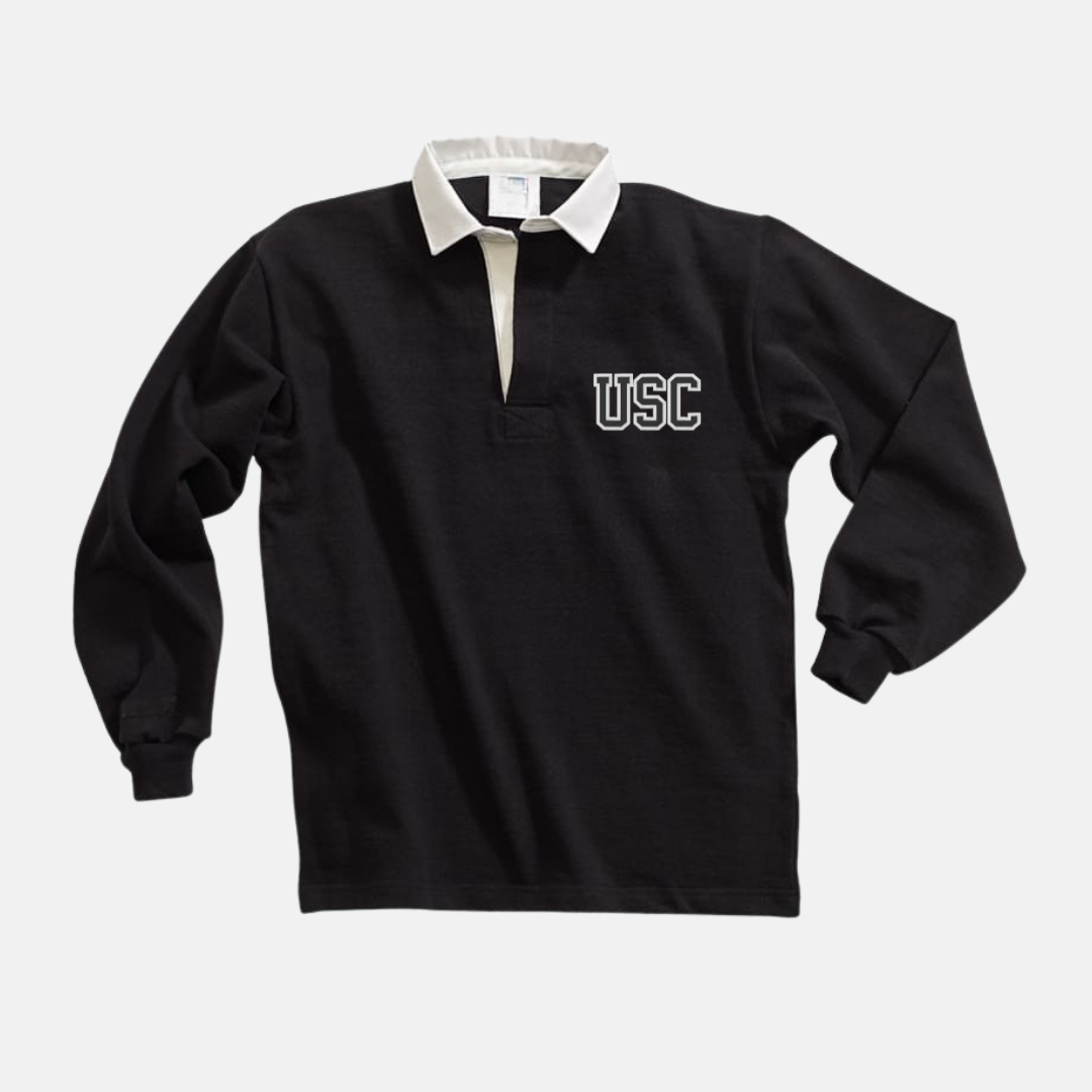 Black Rugby Polo with USC