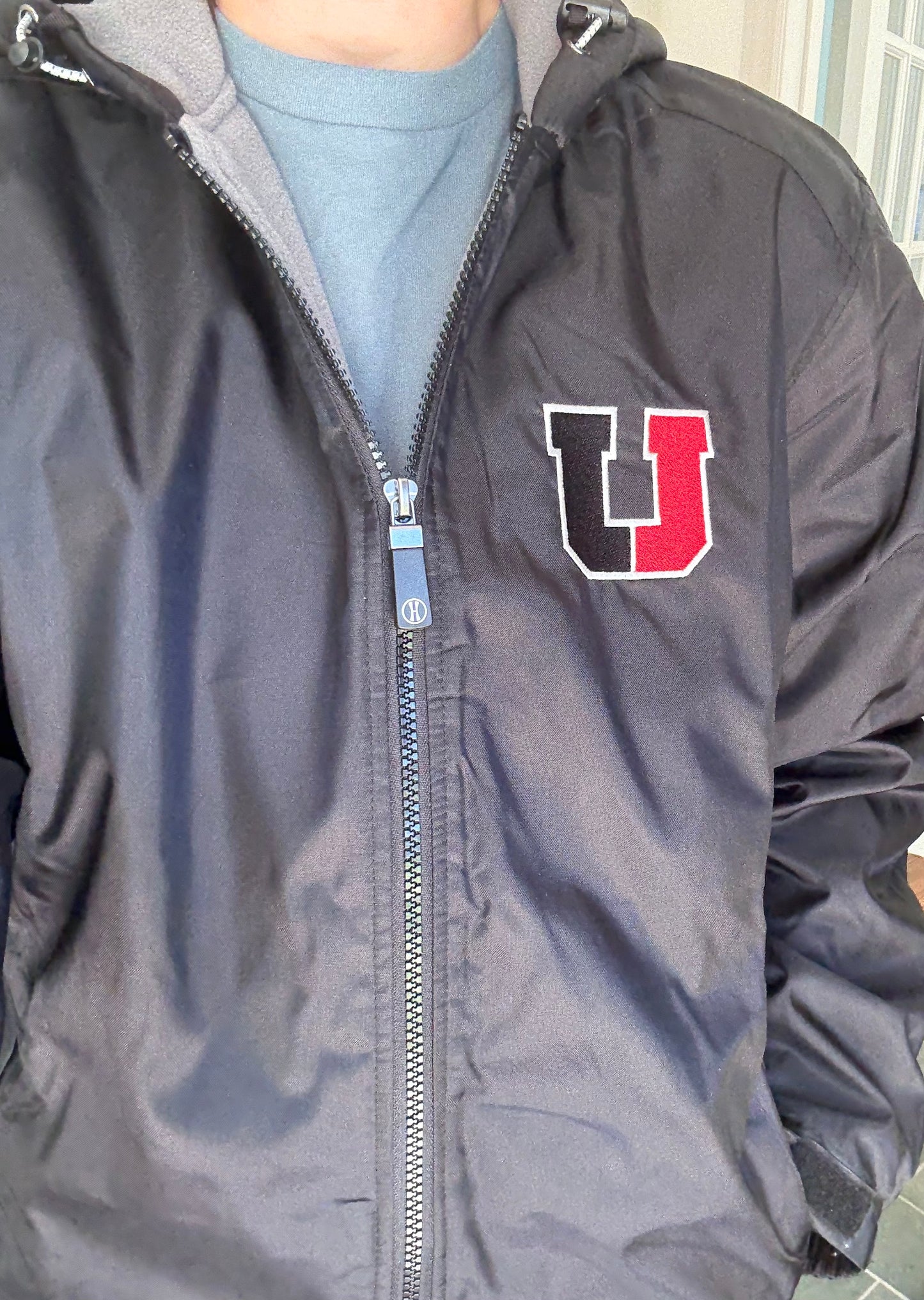 Long Fleece Lined Jacket with U